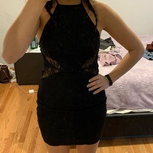 Black Halter-neck Bodycon Dress